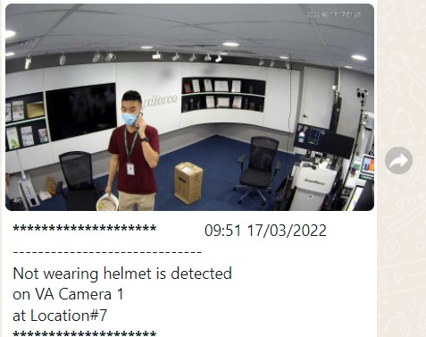whatsapp alert | Smart Worksite Monitoring System - Guardforce